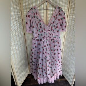 Lirika Matoshi Pink Strawberry Dress
